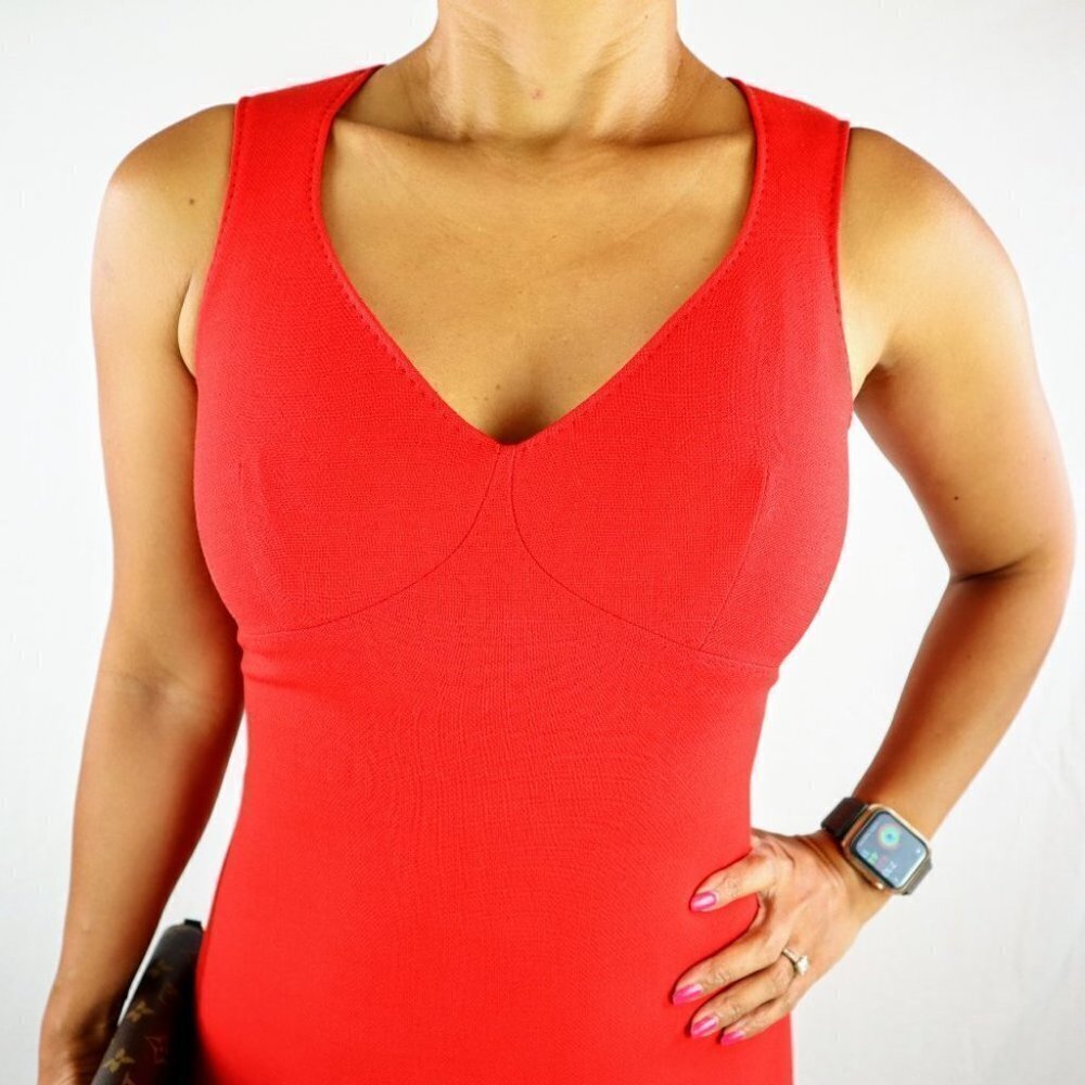 Versus by Versace Red Sheath Vintage Dress $1995 - Picture 3 of 10